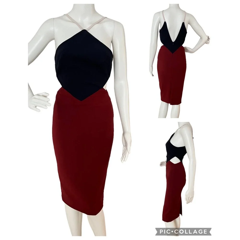 Elizabeth and James Riza Color block Dress Women Size 00 - Picture 7 of 16